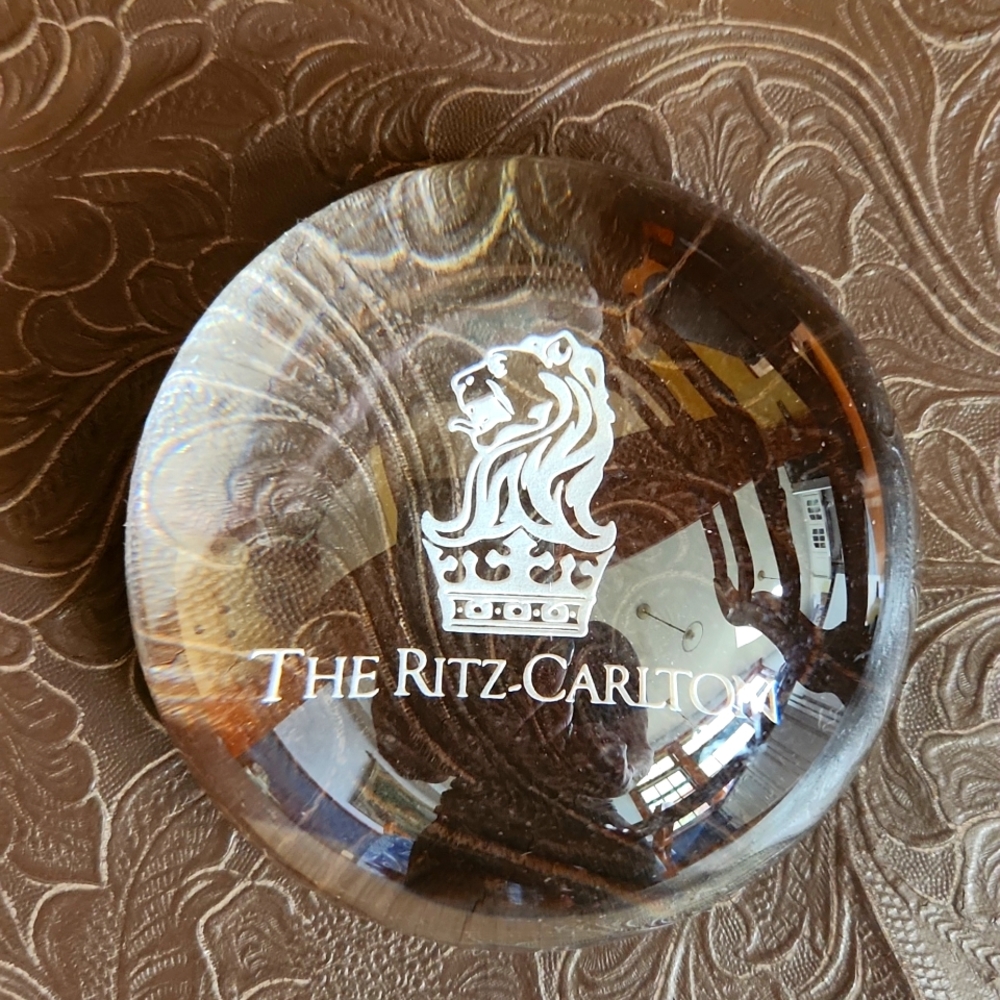 Ritz Carlton glass paper weight